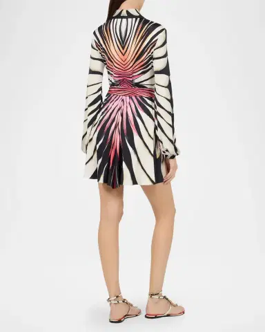 Roberto Cavalli Printed Belted Mini Shirtdress | Thumbnail 3 Roberto Cavalli Printed Belted Mini Shirtdress | Thumbnail 3