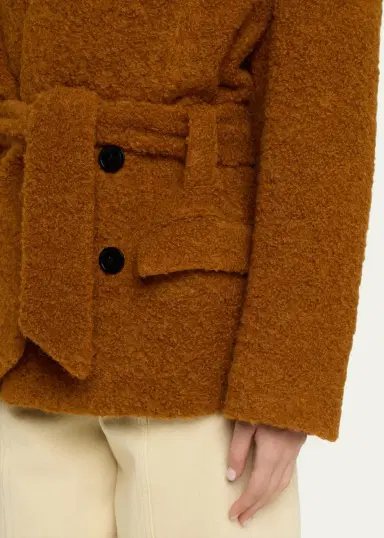 Isabel Marant Syndra Boucle Belted Oversized Wrap Jacket | Thumbnail 5 Isabel Marant Syndra Boucle Belted Oversized Wrap Jacket | Thumbnail 5