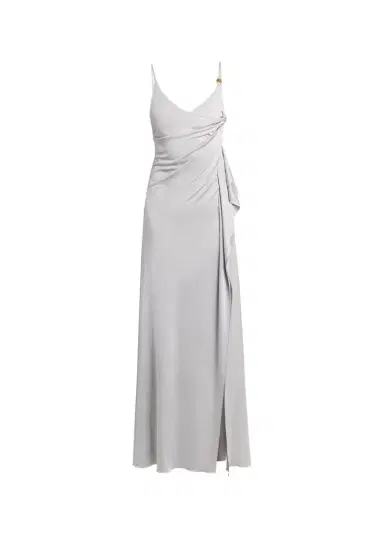 Versace Draped Satin Viscose Gown | Thumbnail 1 Versace Draped Satin Viscose Gown | Thumbnail 1