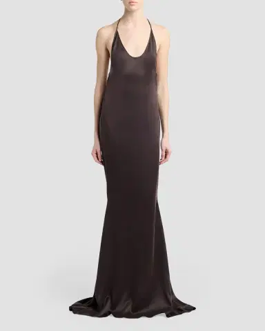 Tom Ford Draped Backless Satin Gown | Thumbnail 2 Tom Ford Draped Backless Satin Gown | Thumbnail 2