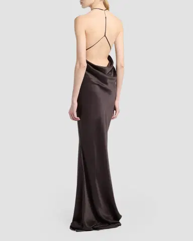 Tom Ford Draped Backless Satin Gown | Thumbnail 3 Tom Ford Draped Backless Satin Gown | Thumbnail 3