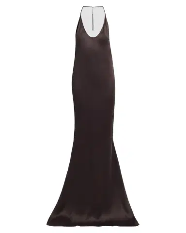 Tom Ford Draped Backless Satin Gown | Thumbnail 1 Tom Ford Draped Backless Satin Gown | Thumbnail 1