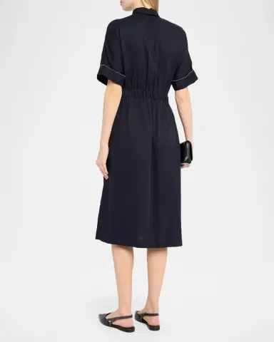 PESERICO Chain-Trim Midi Shirtdress | Thumbnail 3 PESERICO Chain-Trim Midi Shirtdress | Thumbnail 3