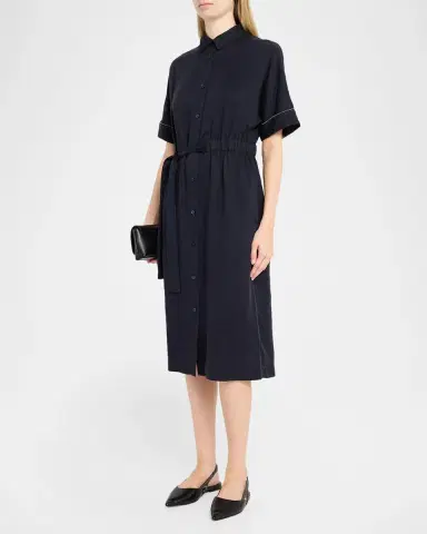 PESERICO Chain-Trim Midi Shirtdress | Thumbnail 4 PESERICO Chain-Trim Midi Shirtdress | Thumbnail 4