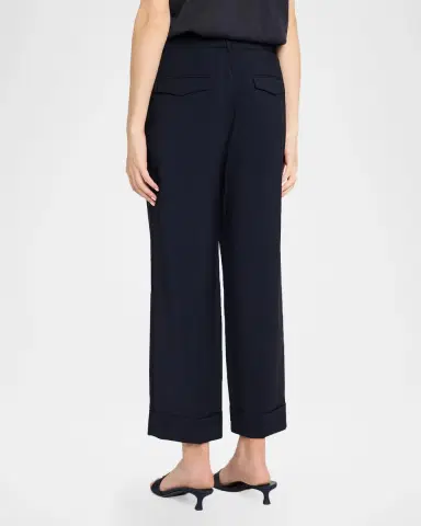 PESERICO Cropped Straight-Leg Stretch Wool Pants | Thumbnail 3 PESERICO Cropped Straight-Leg Stretch Wool Pants | Thumbnail 3