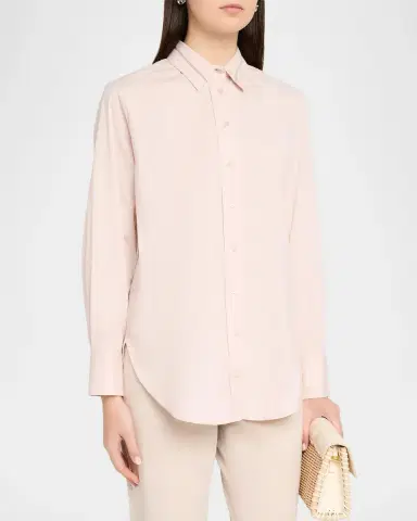 PESERICO Chain-Trim Stretch Cotton Shirt | Thumbnail 4 PESERICO Chain-Trim Stretch Cotton Shirt | Thumbnail 4