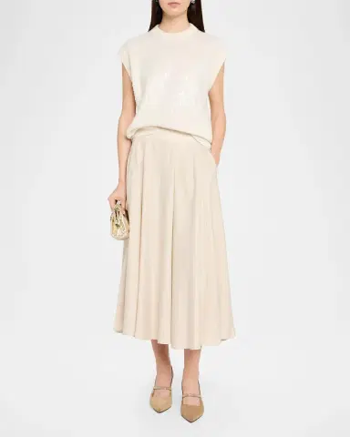 PESERICO Fluid A-Line Midi Skirt | Thumbnail 2 PESERICO Fluid A-Line Midi Skirt | Thumbnail 2