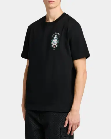 Casablanca Classic Logo Graphic Cotton Crewneck T-Shirt | Thumbnail 4 Casablanca Classic Logo Graphic Cotton Crewneck T-Shirt | Thumbnail 4