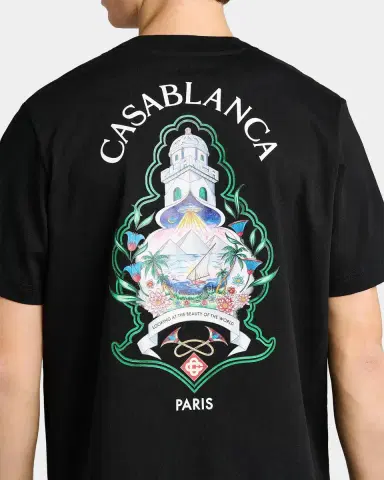 Casablanca Classic Logo Graphic Cotton Crewneck T-Shirt | Thumbnail 5 Casablanca Classic Logo Graphic Cotton Crewneck T-Shirt | Thumbnail 5