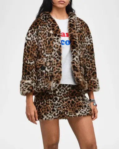 Marc Jacobs Faux Fur Leopard Print Jacket | Thumbnail 4 Marc Jacobs Faux Fur Leopard Print Jacket | Thumbnail 4