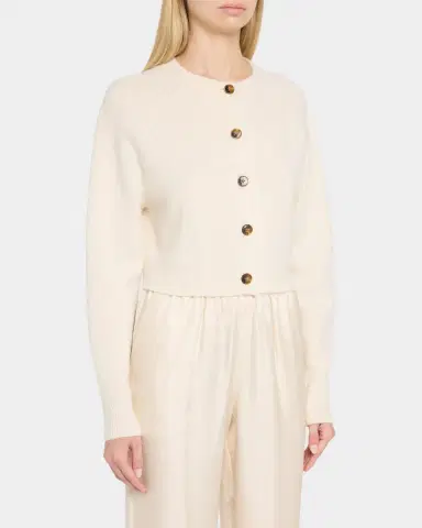 Loulou de Saison Heike Cashmere Crop Cardigan | Thumbnail 4 Loulou de Saison Heike Cashmere Crop Cardigan | Thumbnail 4