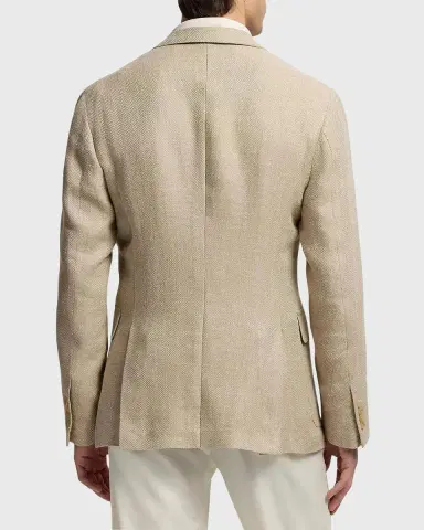 Ralph Lauren Purple Label Men's Hadley Hand-Tailored Herringbone Sport Jacket | Thumbnail 3 Ralph Lauren Purple Label Men's Hadley Hand-Tailored Herringbone Sport Jacket | Thumbnail 3