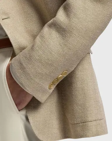 Ralph Lauren Purple Label Men's Hadley Hand-Tailored Herringbone Sport Jacket | Thumbnail 6 Ralph Lauren Purple Label Men's Hadley Hand-Tailored Herringbone Sport Jacket | Thumbnail 6