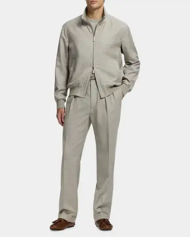Ralph Lauren Purple Label Men's Felton Cashmere-Silk Flight Jacket | Thumbnail 2 Ralph Lauren Purple Label Men's Felton Cashmere-Silk Flight Jacket | Thumbnail 2