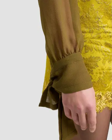 Saint Laurent Lavalliere Silk Long-Sleeve Blouse | Thumbnail 5 Saint Laurent Lavalliere Silk Long-Sleeve Blouse | Thumbnail 5
