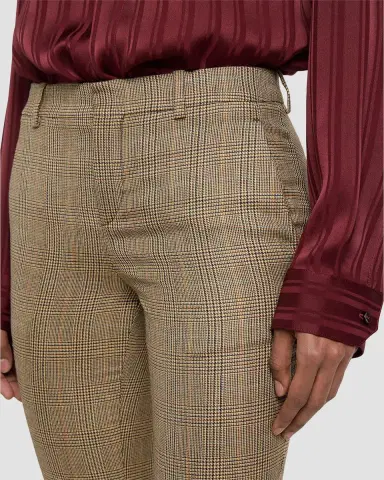 Saint Laurent Puppytooth Prince of Wales Wool Flared Pants | Thumbnail 5 Saint Laurent Puppytooth Prince of Wales Wool Flared Pants | Thumbnail 5