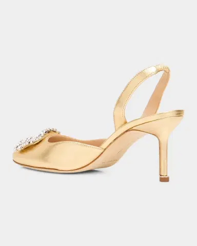 Manolo Blahnik 90mm BB Metallic Leather Pumps | Thumbnail 2 Manolo Blahnik 90mm BB Metallic Leather Pumps | Thumbnail 2