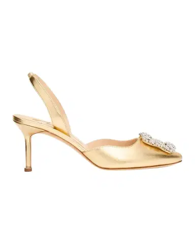 Manolo Blahnik 90mm BB Metallic Leather Pumps | Thumbnail 1 Manolo Blahnik 90mm BB Metallic Leather Pumps | Thumbnail 1