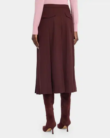 Lafayette 148 New York A-Line Stretch Wool Midi Skirt | Thumbnail 3 Lafayette 148 New York A-Line Stretch Wool Midi Skirt | Thumbnail 3