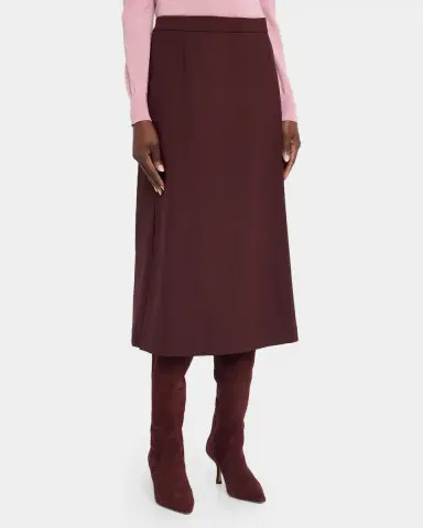 Lafayette 148 New York A-Line Stretch Wool Midi Skirt | Thumbnail 4 Lafayette 148 New York A-Line Stretch Wool Midi Skirt | Thumbnail 4