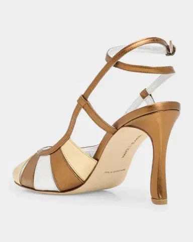 Manolo Blahnik 90mm Coludadhi Metallic Leather Sandals | Thumbnail 2 Manolo Blahnik 90mm Coludadhi Metallic Leather Sandals | Thumbnail 2