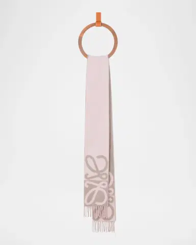 LOEWE Wool and Cashmere Anagram Scarf | Thumbnail 2 LOEWE Wool and Cashmere Anagram Scarf | Thumbnail 2