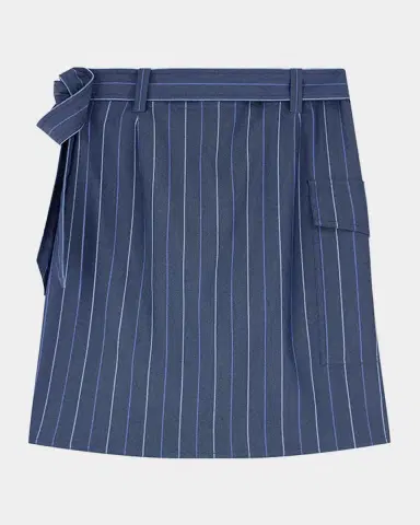 Emporio Armani Striped Jacquard Denim Mini Wrap Skirt | Thumbnail 2 Emporio Armani Striped Jacquard Denim Mini Wrap Skirt | Thumbnail 2