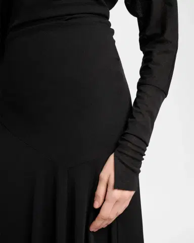 Proenza Schouler Golda Draped Long-Sleeve Ankle Dress | Thumbnail 5 Proenza Schouler Golda Draped Long-Sleeve Ankle Dress | Thumbnail 5