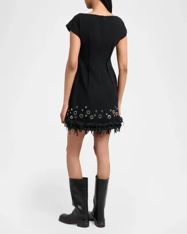 Proenza Schouler Grazziela Grommet Embellished Fringed Mini Dress | Thumbnail 3 Proenza Schouler Grazziela Grommet Embellished Fringed Mini Dress | Thumbnail 3