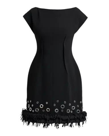 Proenza Schouler Grazziela Grommet Embellished Fringed Mini Dress | Thumbnail 1 Proenza Schouler Grazziela Grommet Embellished Fringed Mini Dress | Thumbnail 1