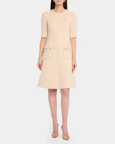 Rickie Freeman for Teri Jon Bead-Embellished Boucle Dress | Thumbnail 2 Rickie Freeman for Teri Jon Bead-Embellished Boucle Dress | Thumbnail 2