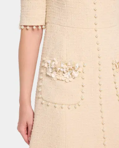Rickie Freeman for Teri Jon Bead-Embellished Boucle Dress | Thumbnail 5 Rickie Freeman for Teri Jon Bead-Embellished Boucle Dress | Thumbnail 5