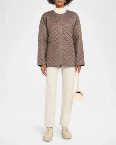 Eileen Fisher Quilted Snap-Front Coat | Thumbnail 2 Eileen Fisher Quilted Snap-Front Coat | Thumbnail 2