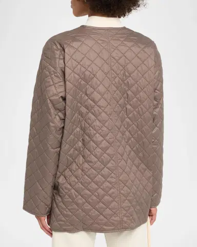 Eileen Fisher Quilted Snap-Front Coat | Thumbnail 3 Eileen Fisher Quilted Snap-Front Coat | Thumbnail 3