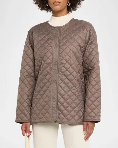 Eileen Fisher Quilted Snap-Front Coat | Thumbnail 4 Eileen Fisher Quilted Snap-Front Coat | Thumbnail 4