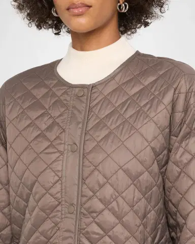 Eileen Fisher Quilted Snap-Front Coat | Thumbnail 5 Eileen Fisher Quilted Snap-Front Coat | Thumbnail 5