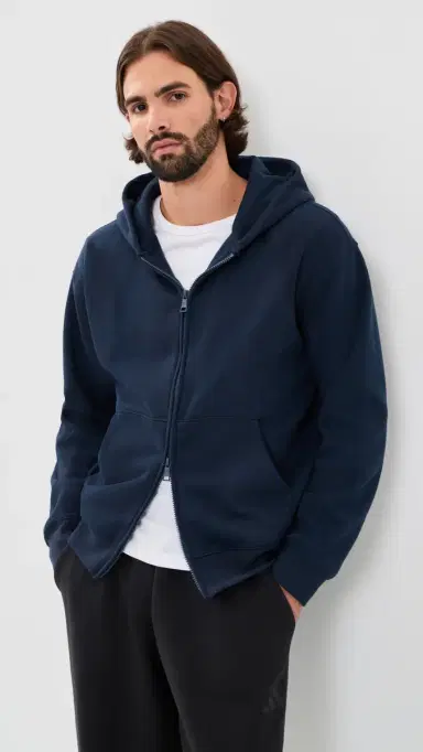 Beyond Yoga uxefleece Full Zip Hoodie Nocturnal Navy | Thumbnail 2 Beyond Yoga uxefleece Full Zip Hoodie Nocturnal Navy | Thumbnail 2