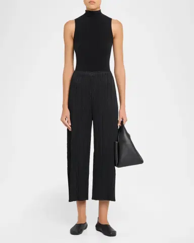 Issey Miyake Monthly Colors: July Pleated Wide-Leg Crop Pants | Thumbnail 2 Issey Miyake Monthly Colors: July Pleated Wide-Leg Crop Pants | Thumbnail 2