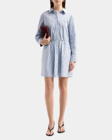Toccin Kirby Long-Sleeve Striped Poplin Mini Shirtdress | Thumbnail 2 Toccin Kirby Long-Sleeve Striped Poplin Mini Shirtdress | Thumbnail 2