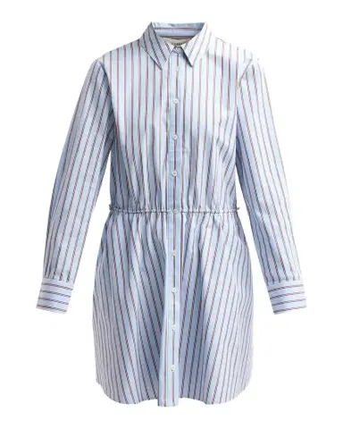 Toccin Kirby Long-Sleeve Striped Poplin Mini Shirtdress | Thumbnail 1 Toccin Kirby Long-Sleeve Striped Poplin Mini Shirtdress | Thumbnail 1