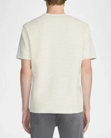 Frame Men's Cotton Jacquard Crewneck T-Shirt | Thumbnail 3 Frame Men's Cotton Jacquard Crewneck T-Shirt | Thumbnail 3