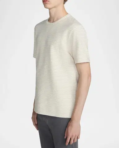 Frame Men's Cotton Jacquard Crewneck T-Shirt | Thumbnail 7 Frame Men's Cotton Jacquard Crewneck T-Shirt | Thumbnail 7
