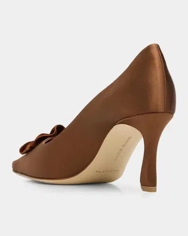 Manolo Blahnik Fortan 70MM Satin Stiletto Pumps | Thumbnail 4 Manolo Blahnik Fortan 70MM Satin Stiletto Pumps | Thumbnail 4