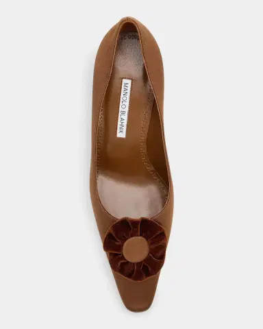 Manolo Blahnik Fortan 70MM Satin Stiletto Pumps | Thumbnail 5 Manolo Blahnik Fortan 70MM Satin Stiletto Pumps | Thumbnail 5
