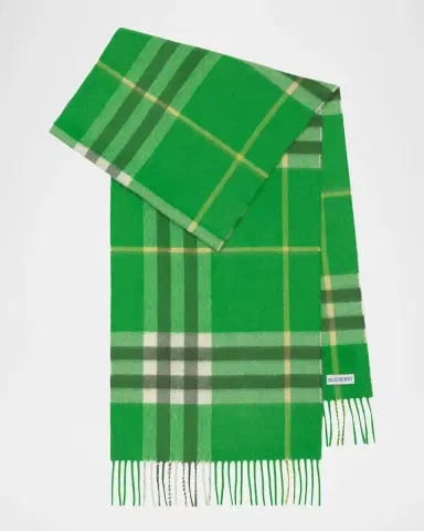 Burberry Men's Check Cashmere Scarf | Thumbnail 2 Burberry Men's Check Cashmere Scarf | Thumbnail 2