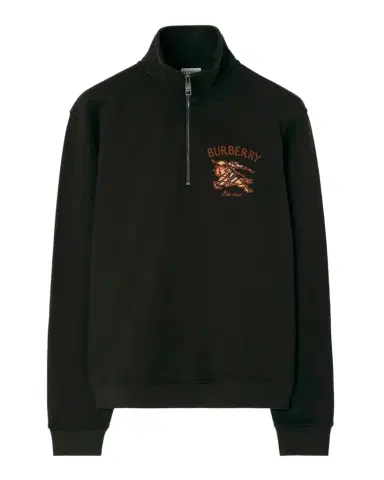 Burberry Jacob EKD Cotton Half-Zip Sweatshirt | Thumbnail 1 Burberry Jacob EKD Cotton Half-Zip Sweatshirt | Thumbnail 1