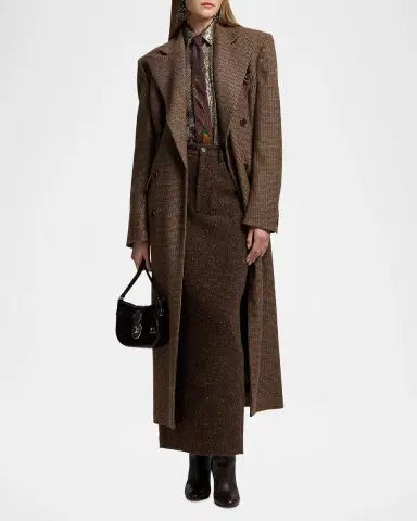 Ralph Lauren Collection Affton Double-Breasted Check Cashmere-Wool Long Coat | Thumbnail 2 Ralph Lauren Collection Affton Double-Breasted Check Cashmere-Wool Long Coat | Thumbnail 2