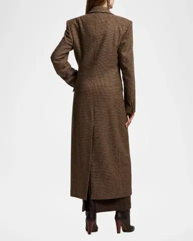 Ralph Lauren Collection Affton Double-Breasted Check Cashmere-Wool Long Coat | Thumbnail 3 Ralph Lauren Collection Affton Double-Breasted Check Cashmere-Wool Long Coat | Thumbnail 3