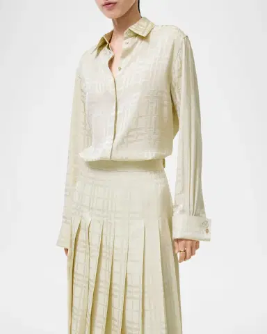 Burberry Dorothea Patterned Silk Shirt | Thumbnail 2 Burberry Dorothea Patterned Silk Shirt | Thumbnail 2