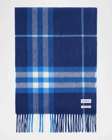 Burberry Men's Check Cashmere Scarf | Thumbnail 2 Burberry Men's Check Cashmere Scarf | Thumbnail 2